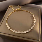 Adjustable Bracelet with Geometric Stones