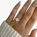 Silver-Tone Ring with Set Zircon Stones