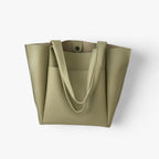 Minimalist Textured Vegan Leather Tote Shoulder Bag