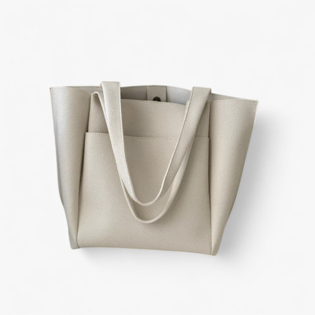 Minimalist Textured Vegan Leather Tote Shoulder Bag
