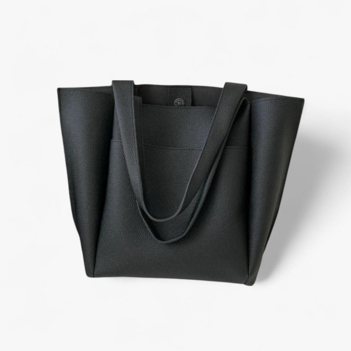 Minimalist Textured Vegan Leather Tote Shoulder Bag