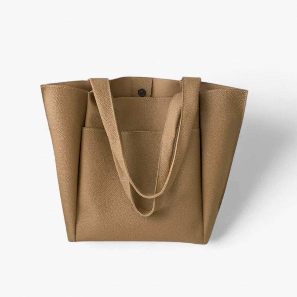 Minimalist Textured Vegan Leather Tote Shoulder Bag
