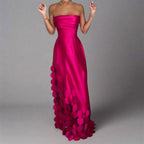 Strapless Fitted Bodice Full Skirt Maxi Dress
