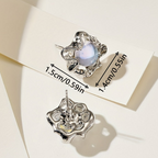 Silver-Tone Moonstone Earrings
