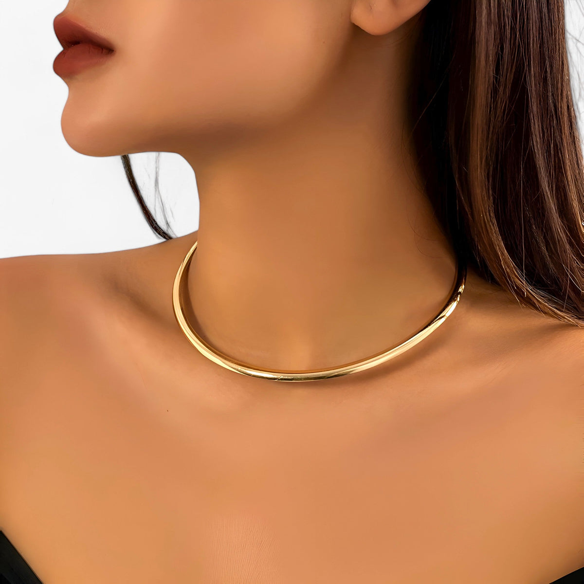 Gladde draadchoker in goudkleur