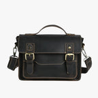 Unisex Anti-Theft Leather Shoulder Bag with Hidden Zips