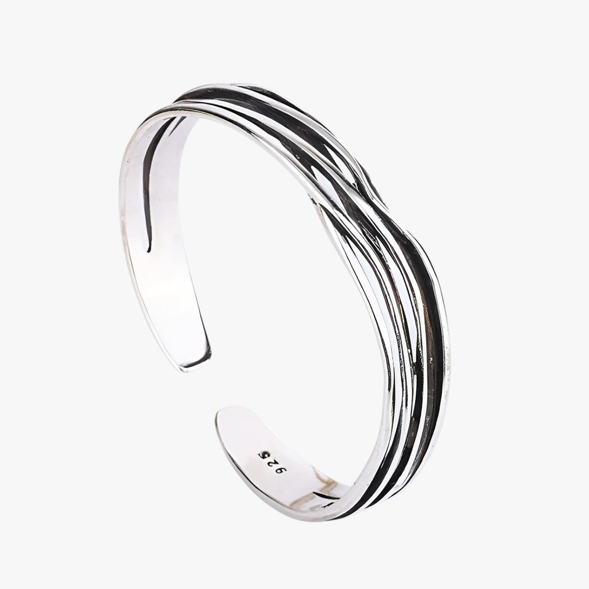 Retro geweven zilverkleurige armband met fijn detail
