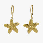 Coloured Steel Stud Earrings with Sea Motifs