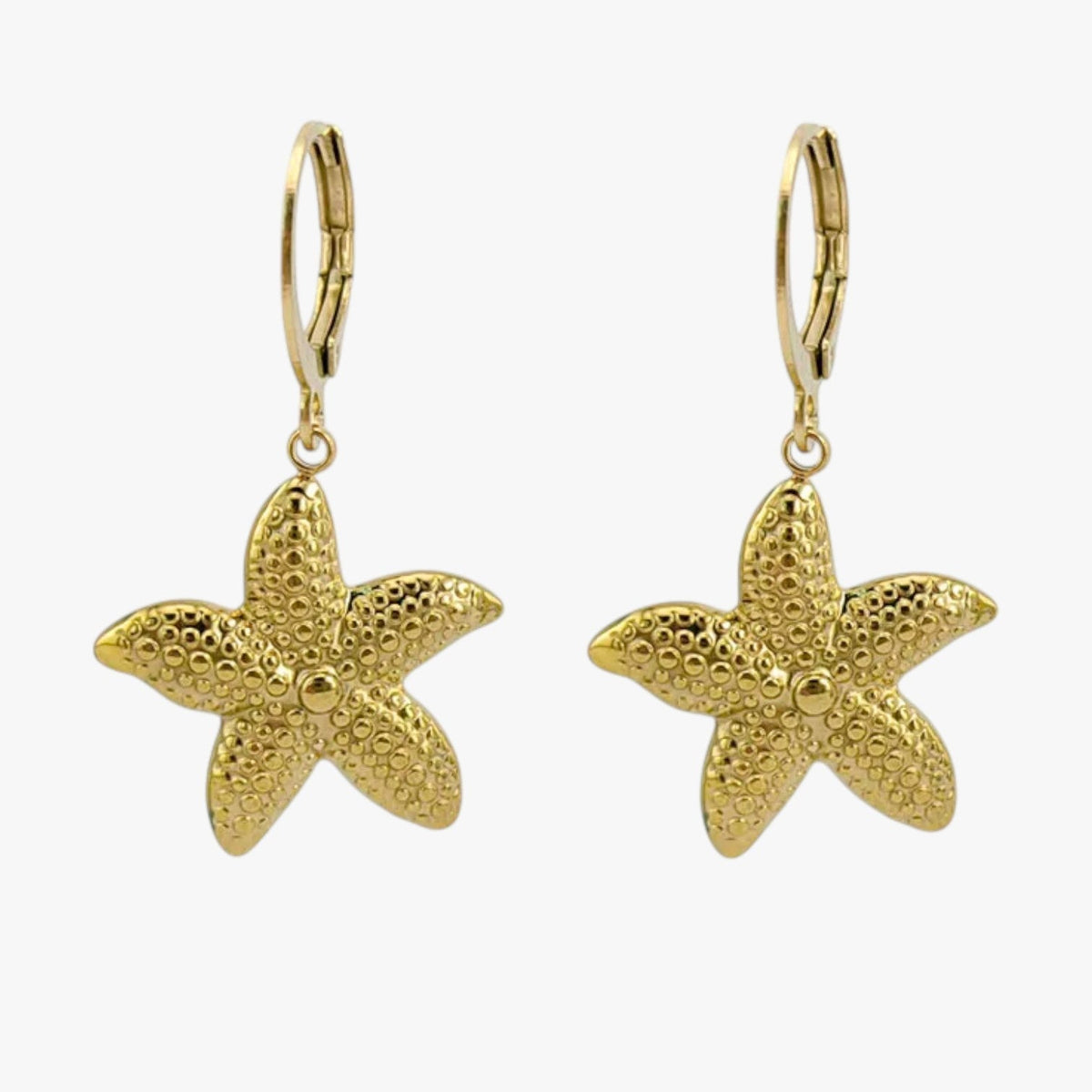 Coloured Steel Stud Earrings with Sea Motifs