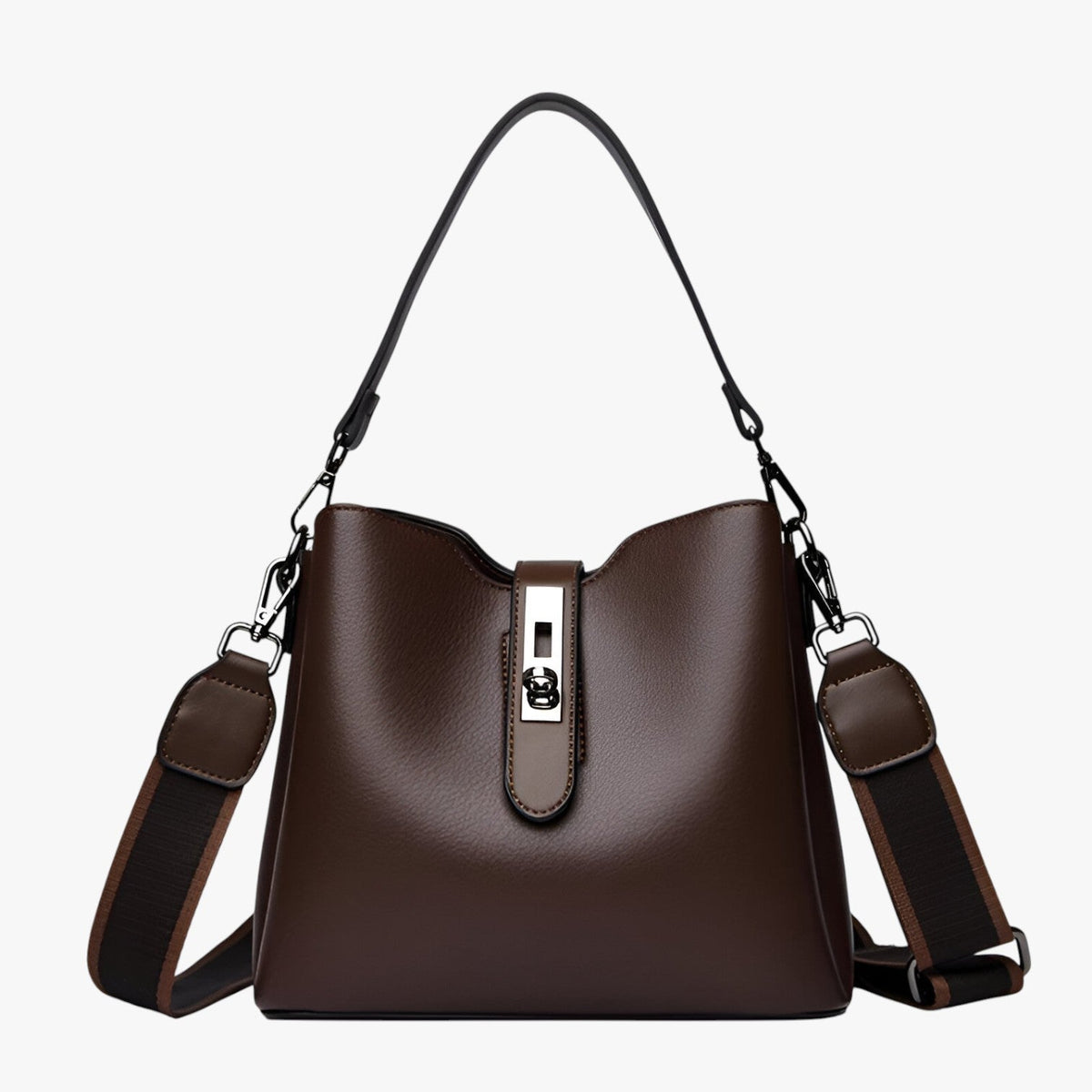 Soft PU Leather Clean-Lined Everyday Shoulder Bag