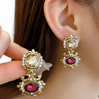 Set met collier en oorbellen met strass