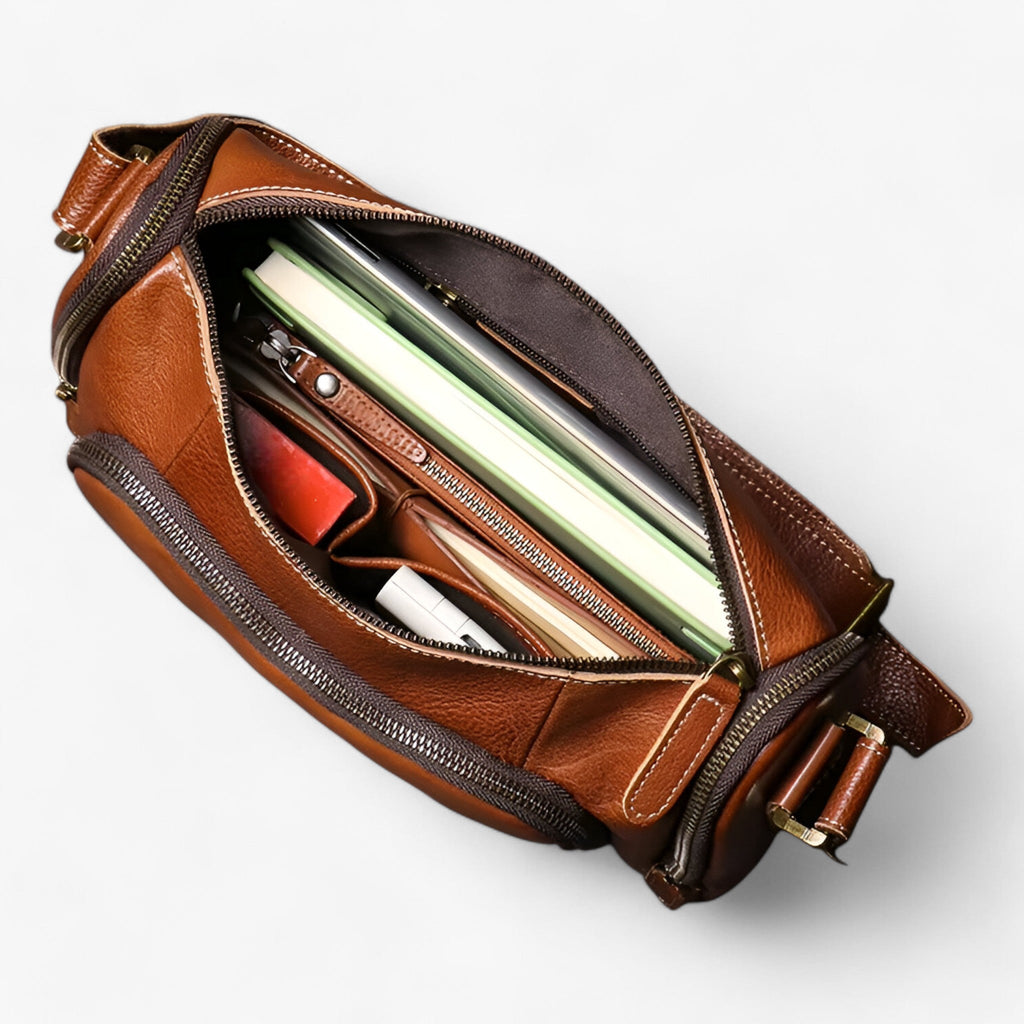 Organised Multifunctional Vintage Messenger Shoulder Bag