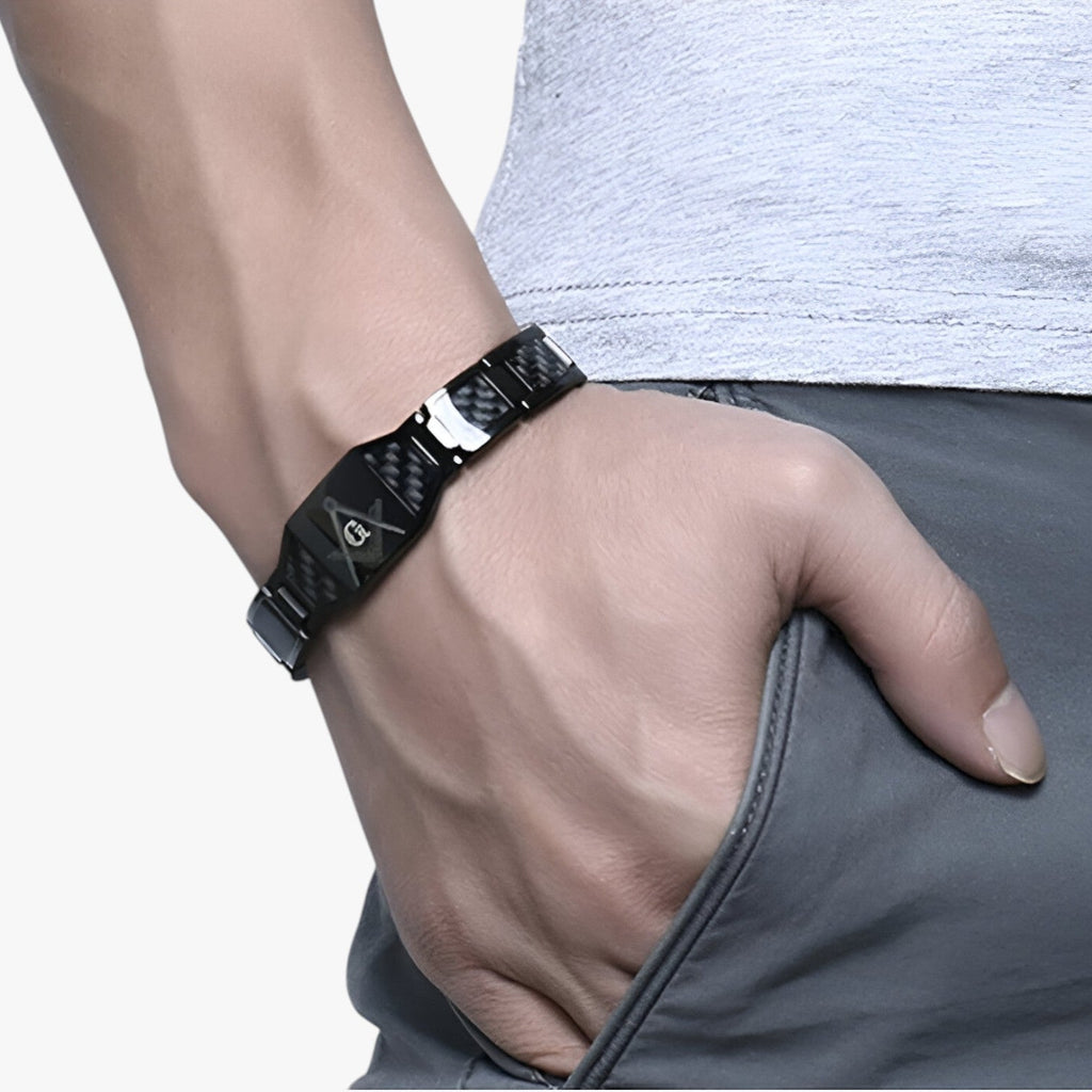 Armband met magneetsluiting en gepolijste schakels