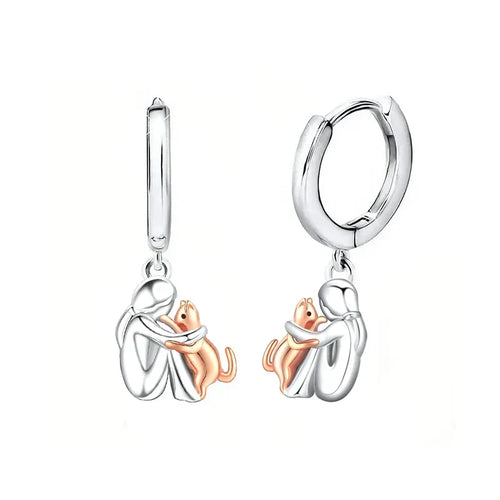 Adjustable Cat Embrace Earrings