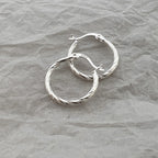 Twisted Silver-Tone Hoop Earrings