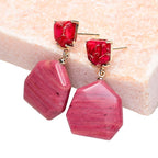Oorhangers met rhodochrosiet