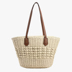 Women's Lightweight Woven Straw Summer Shoulder Bag