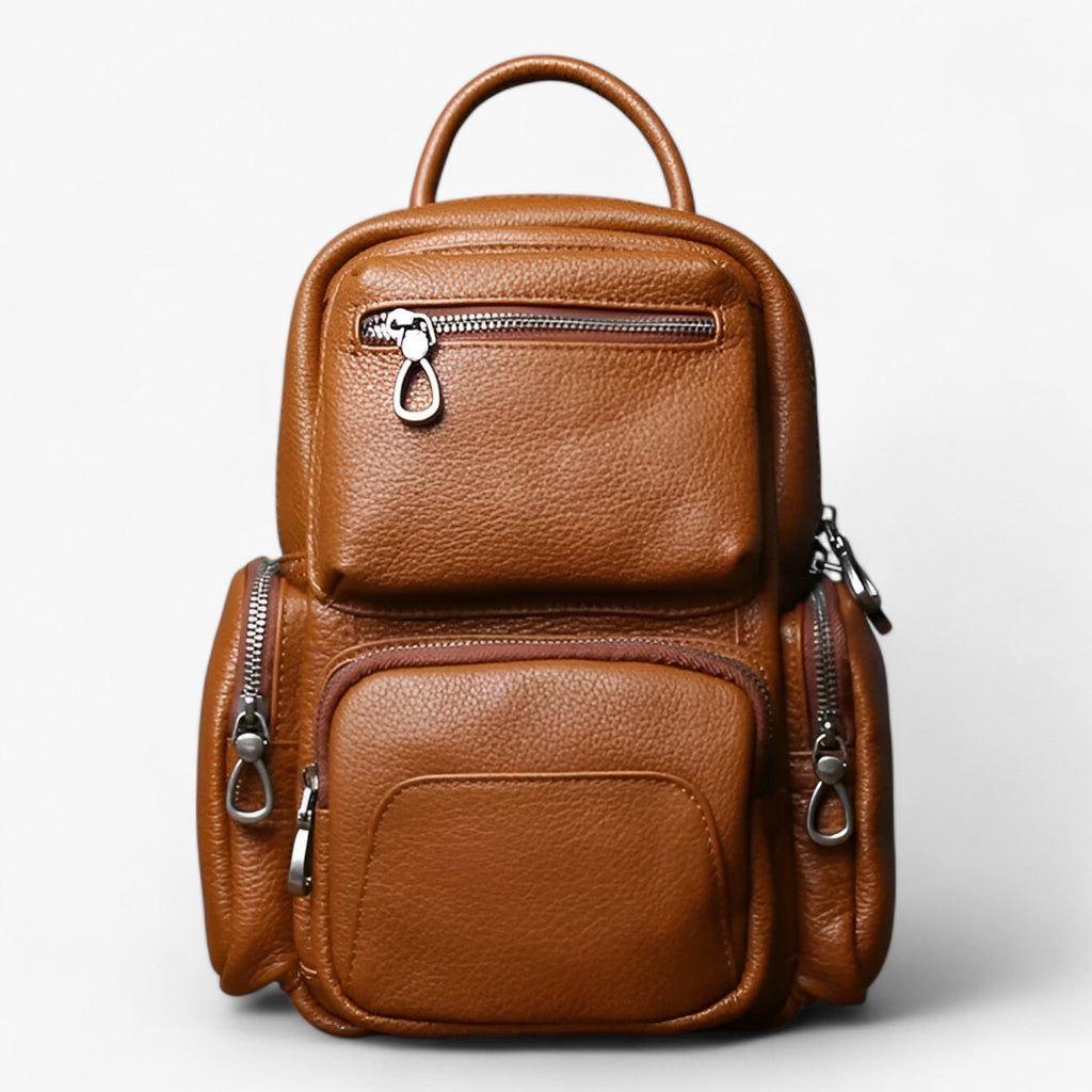 Men's Two-in-One Leather Chest Bag and Backpack