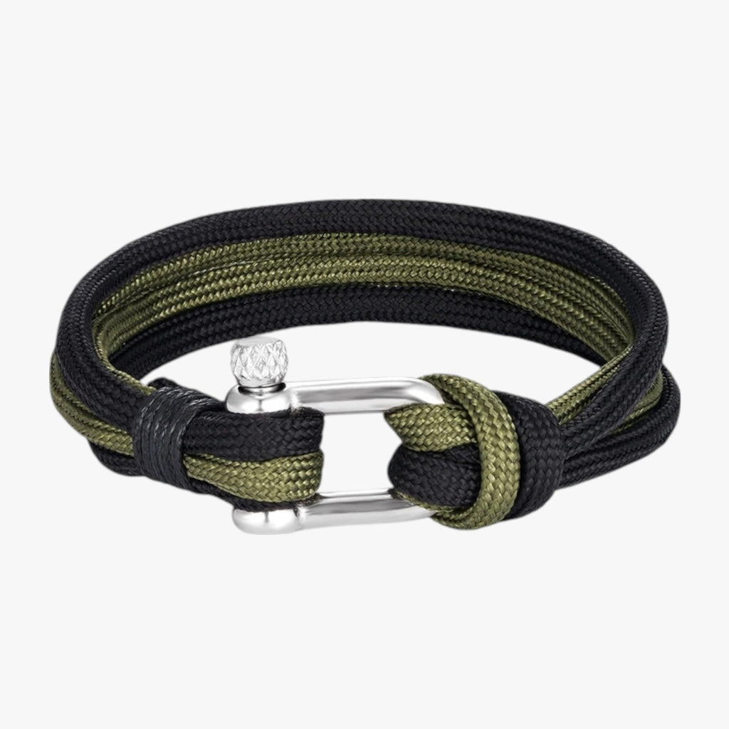 Paracord Rope Bracelet with Nautical Hook Clasp