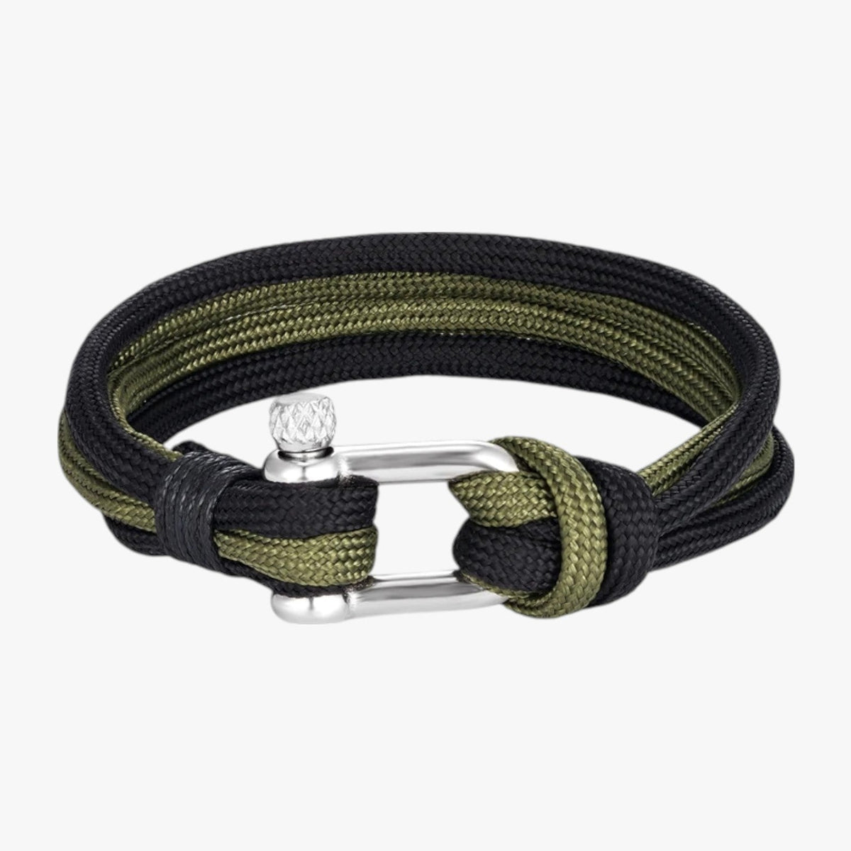 Paracord Rope Bracelet with Nautical Hook Clasp