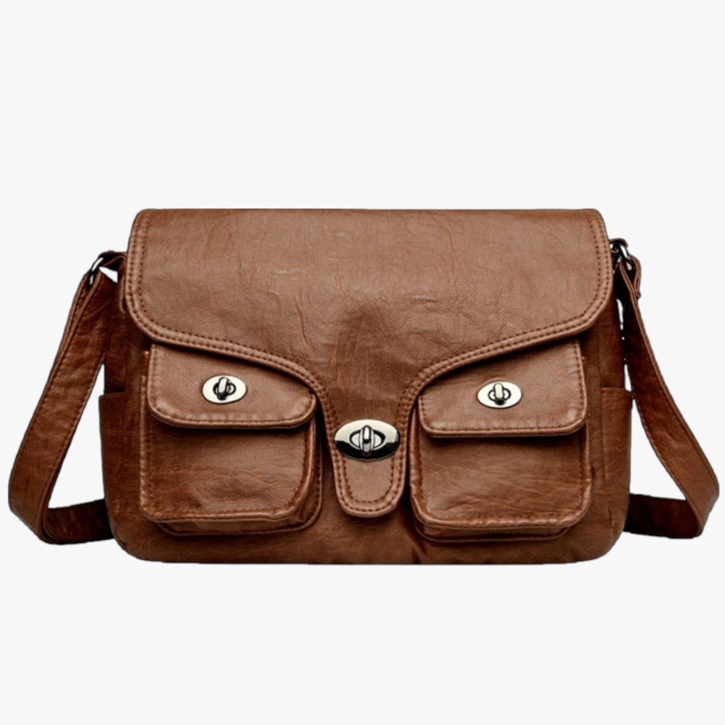 Retro-Style Soft PU Leather Lightweight Handbag