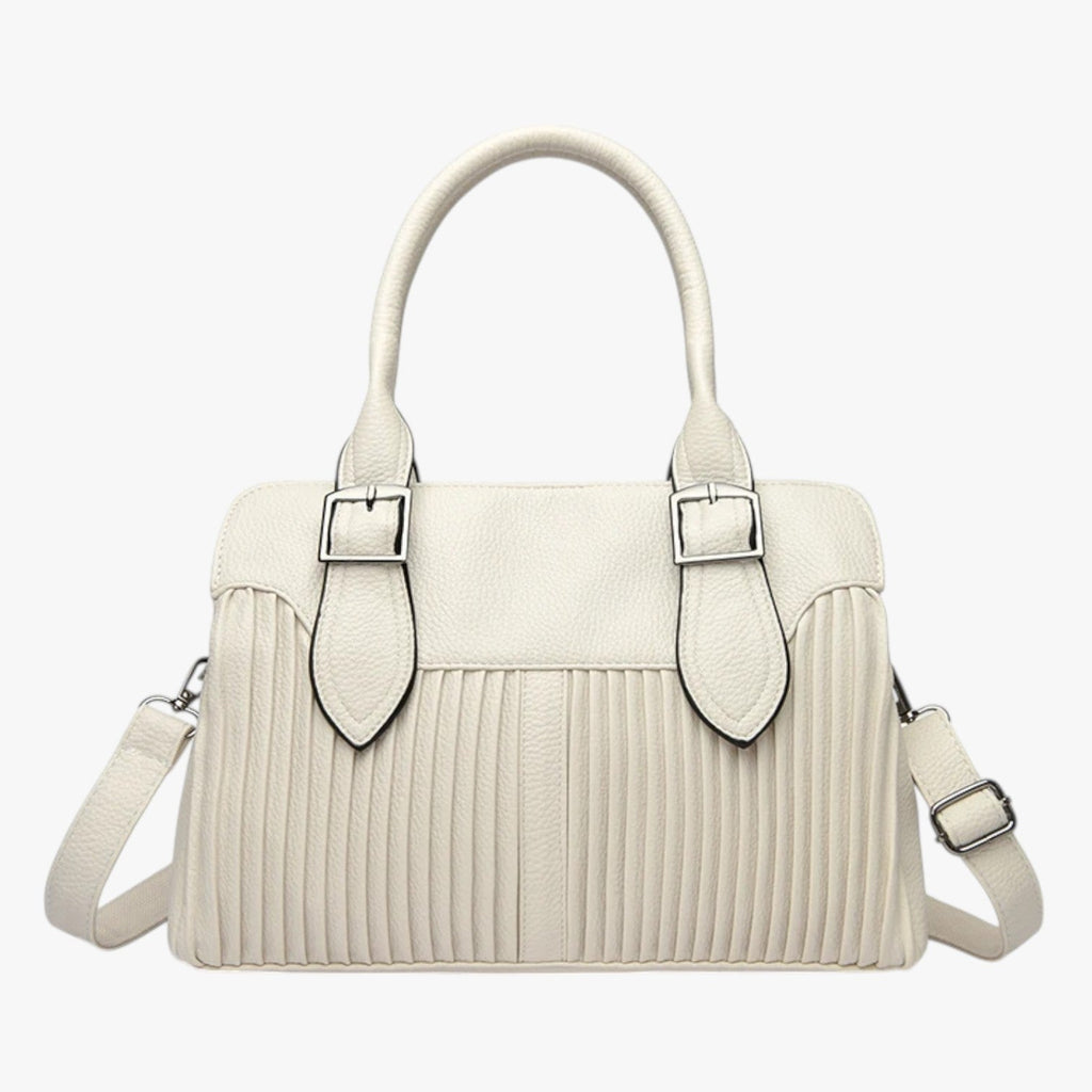 Soft PU Leather Three-Compartment Backpack
