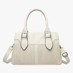 Soft PU Leather Three-Compartment Backpack