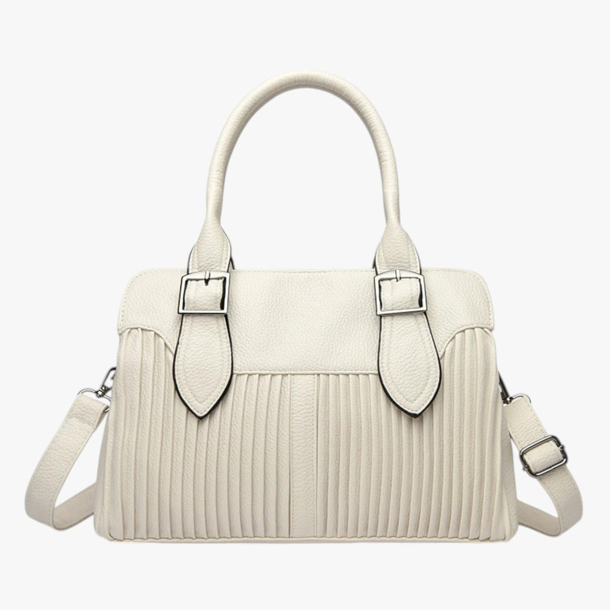 Soft PU Leather Three-Compartment Backpack