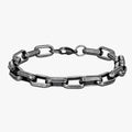 Zware stalen armband met brede schakels