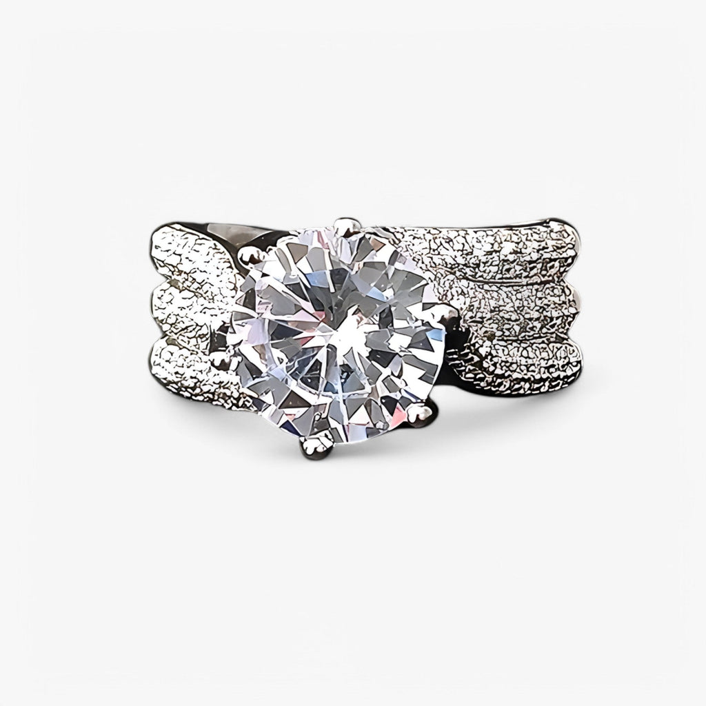 Cubic Zirconia Ring with 10mm Stone