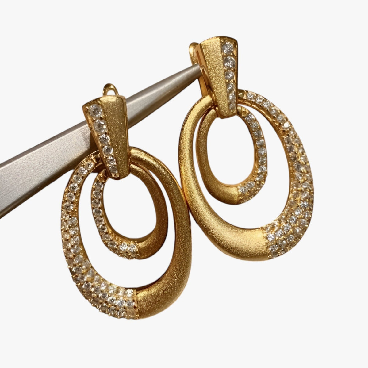 Hand-Painted Drop Earrings, Made in Italy