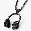 Headphone Pendant Necklace in Dark Finish