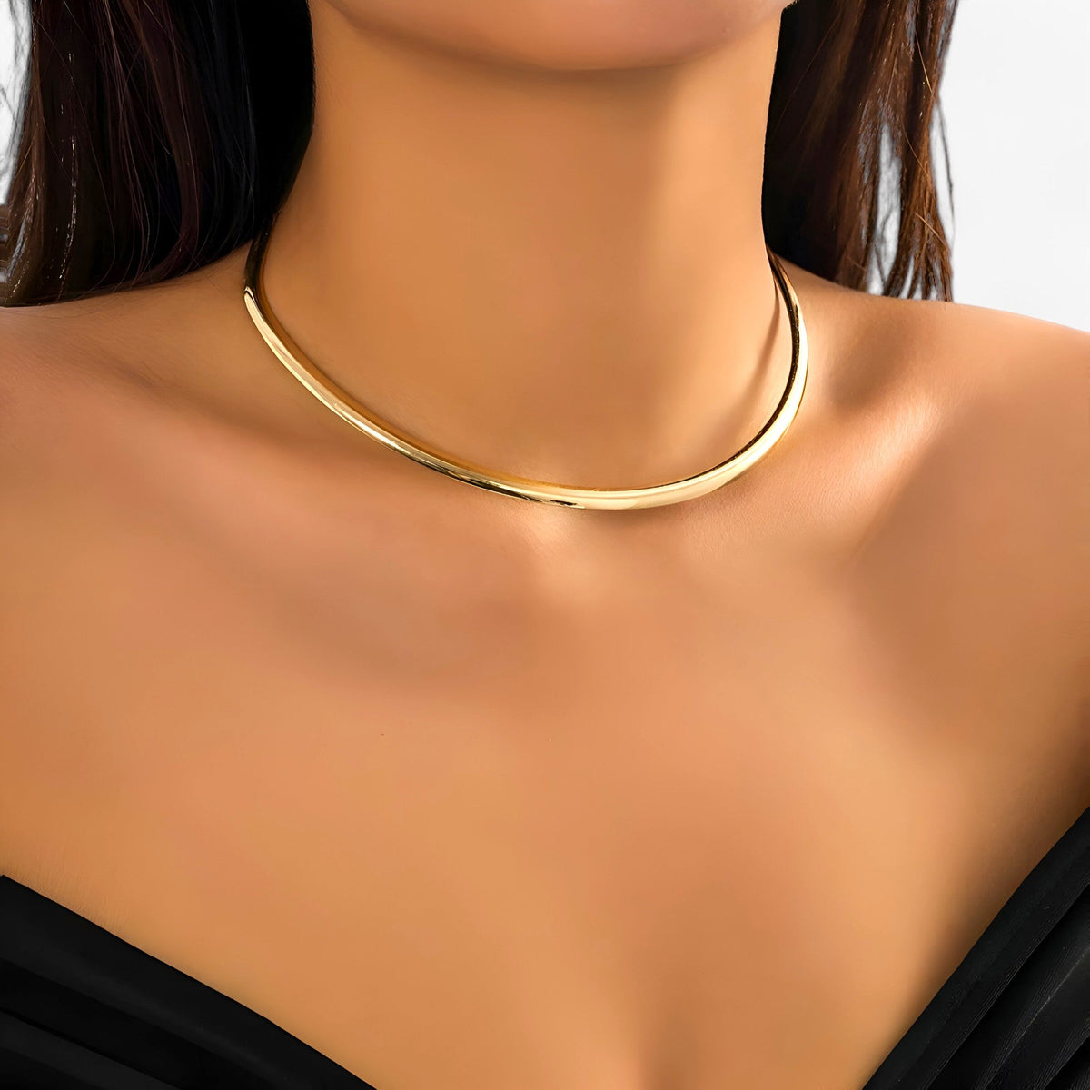 Gladde draadchoker in goudkleur