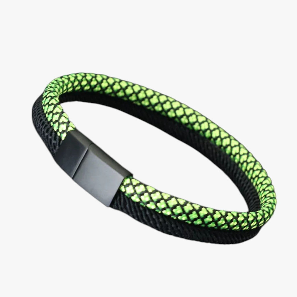 Tweekleurige paracord-armband met magneetsluiting