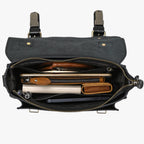 Unisex Anti-Theft Leather Shoulder Bag with Hidden Zips