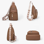 Moderne handsfree PU-leren borsttas voor dames