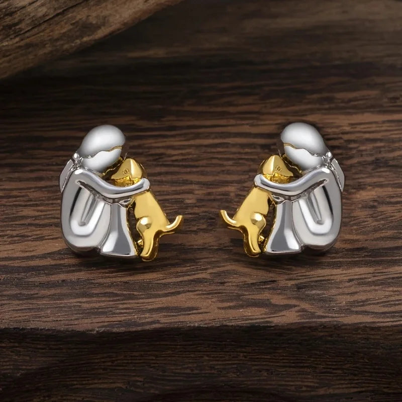 Hug Earrings in Three Metal Finishes