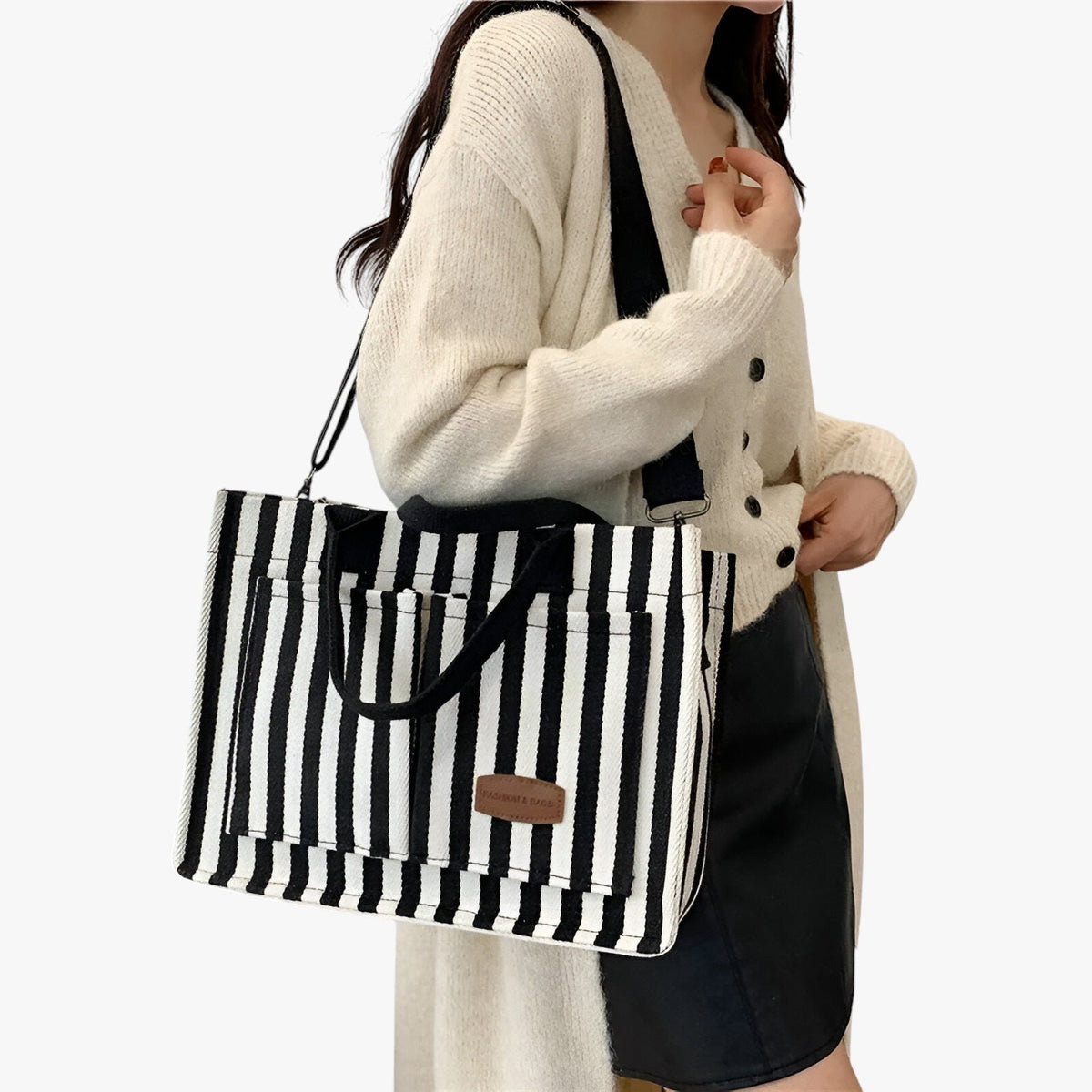 Roomy Canvas Laptop Shoulder Bag for Day Trips and Travel