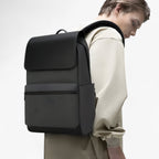 Matte Black Shock-Resistant Hard Shell Laptop Backpack