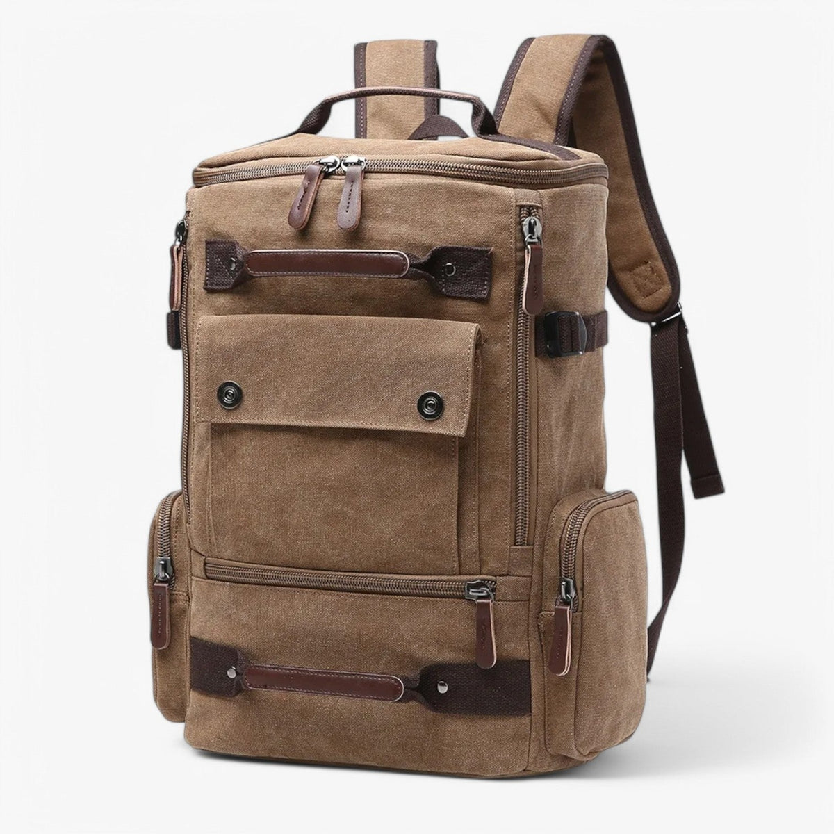 Ruime rugzak in vintage stijl met laptopvak