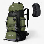 Unisex 90L Waterproof Nylon Hiking and Travel Backpack