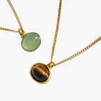 Vintage Necklace with Tiger's Eye Stone Pendant