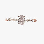 Silver-Tone Ring with Set Zircon Stones
