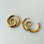 Spiral Earrings in Two Tones