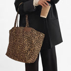 Bold Leopard Print Shoulder Bag with Large Compartment