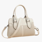 Soft PU Leather Three-Compartment Backpack