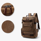 Ruime rugzak in vintage stijl met laptopvak