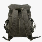Large Vintage Canvas and Leather Hiking and Travel Backpack