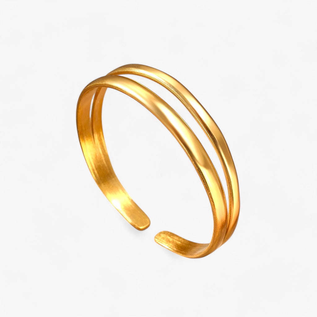Two-Layer C-Shaped Bracelet, Adjustable