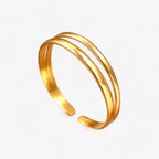 Two-Layer C-Shaped Bracelet, Adjustable